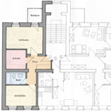 1-Raum Wohnung 50qm 2.OG